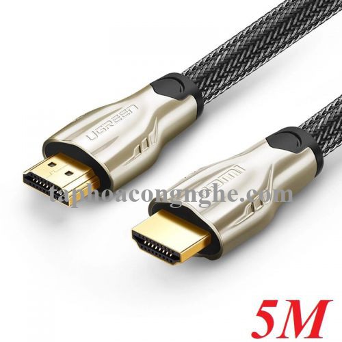 Ugreen 11193 5M màu Đen Cáp tín hiệu HDMI vỏ bọc lưới cao cấp HD102 30011193